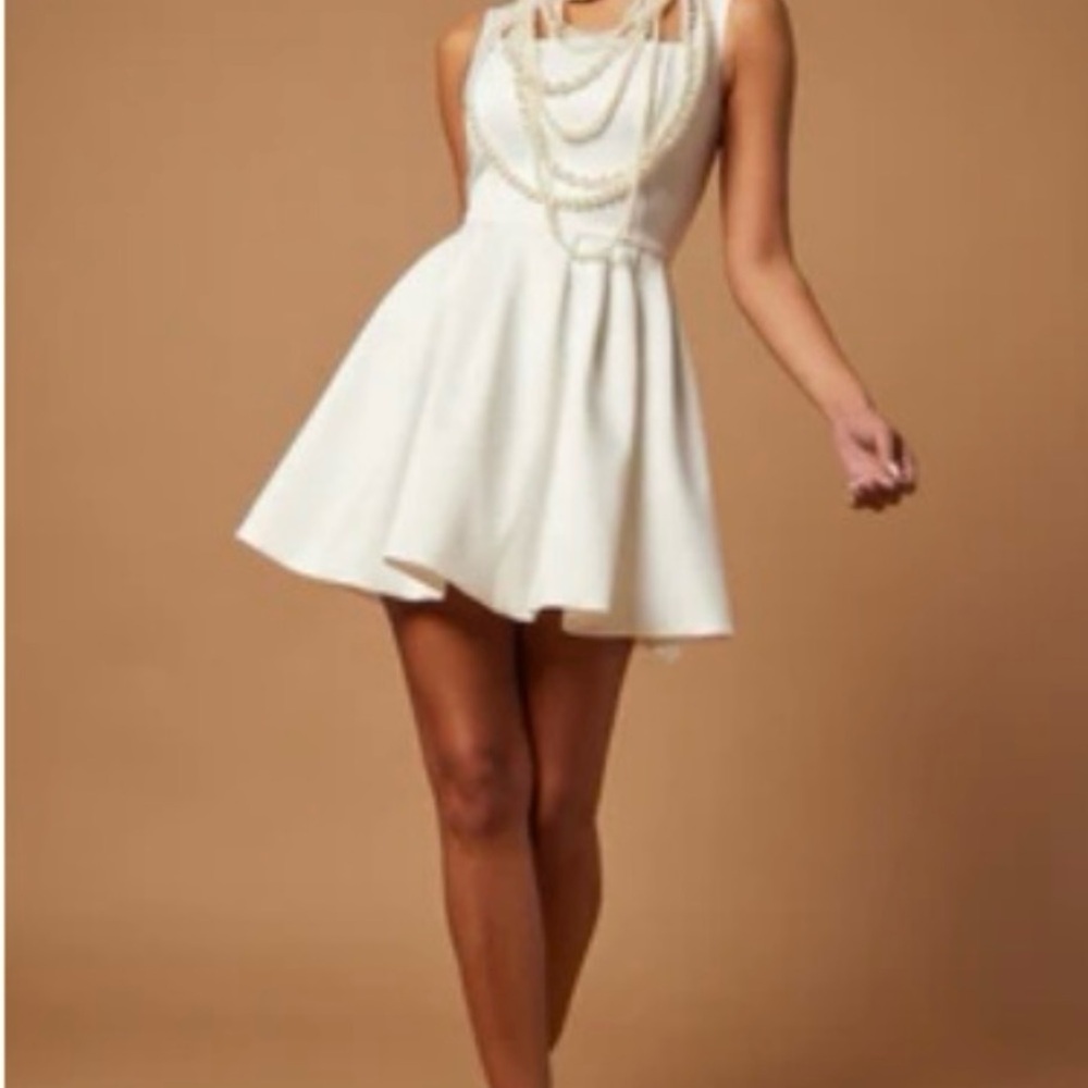 White Pearl Cocktail Dress